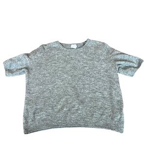 H&M Heather Gray Knit Pull Over Top Size XXL